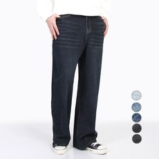 마인플로우 남성용 베이직 데님 와이드 청바지 BJ292