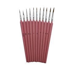 優質毛筆 11種組 粉色, 混合尺寸, 1套