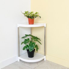 LIVING HAPPY Virtue Nine 植物角落展示架, 白色, 2層
