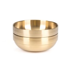 Kitchen-Art 韓式鈦金餐碗 M號 20*8cm, 2個, 黃金