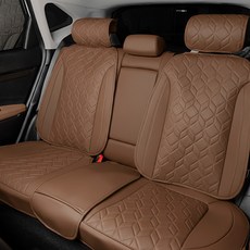 벤딕트 자동차 2열 3인 일체형 커버 가죽 뒷좌석 풀커버형 시트 세트 L, 하바나 브라운, 1세트