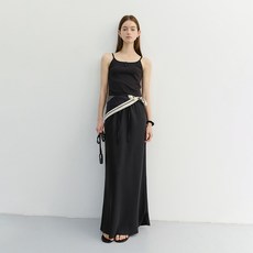 Dunst LINEN MAXI SKIRT UDSK6B221BK00