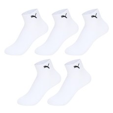 PUMA 男士雙層氣墊短襪5雙組, 1套, 白色