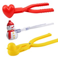 루아르모 눈오리 집게 스노우볼 메이커 오리 + 하트 + 눈사람 랜덤발송 세트, 1세트