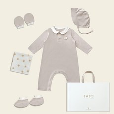 BABY&I 拜歐長袖連身衣5件組新生兒賀禮組