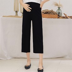 실크 느낌의 부드러운 임산부 9부 바지