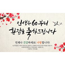 手寫梅花橫幅花甲還甲, 混色