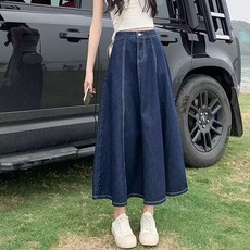 Goodif 牛仔細褶長裙