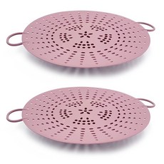 膠蒸蒸籠墊 深粉色, 直徑 25 厘米 x 高 4.5 厘米, 2個