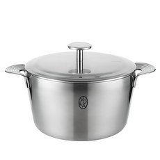 EDELKOCHEN 艾德科臣 電磁爐適用 五層複合 316不鏽鋼 雙耳鍋 20公分, 1個, 20cm, 銀色