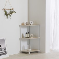 JD FURNITURE 3層角落式展示收納櫃, 白相思