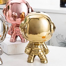JH Company 金屬簡約太空人花瓶, 金色