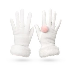 Dennis 女款防寒高爾夫手套 雙手款, 雪白色