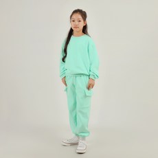 B.I 兒童圓領運動衫 溫暖柔軟刷毛上下衣褲組