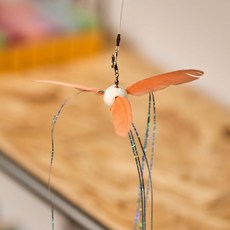 우다다맨숀 고양이 반짝 회오리 2단 낚시대, 혼합색상, 1개