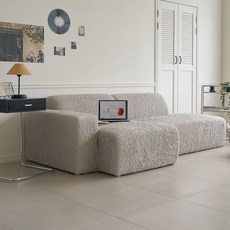 BEBEDECO 高彈力萬用彈性全貼合竹纖維沙發套, 1個, 燕麥灰