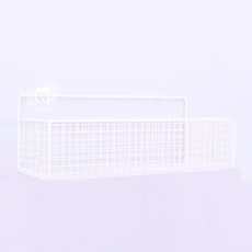 我家便利壁掛式置物架收納籃, 白色, 1層