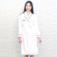 E-line 女款純淨長版浴袍