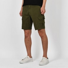 hotcode 男士五分工裝隱藏式鬆緊帶棉質短褲