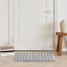 BOWELL 毛巾布絎縫柔軟浴室腳踏墊, 灰色