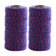 혼합색 트와인끈, 로즈레드 + 사파이어블루, 200m, 2개