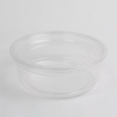 Inp SK 透明圓形Deli盒 盒身 25入 + 平蓋 25入 組 11.7 x 10 x 4 cm 240ml, 1套