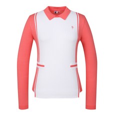 까스텔바작 여성용 골지 배색 카라 니트 BGAFSW505