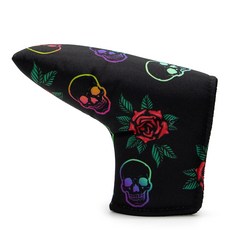 gosingle 玫瑰骷髏帆布推桿套 刀片型, 全息圖