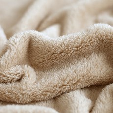 柔軟雙面羊羔絨布料, 1個, 米色