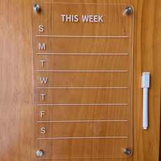 PickUpLife冰箱週計畫透明壓克力磁吸備忘板 款式1