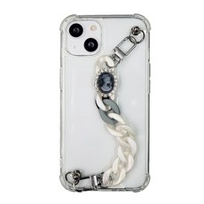 PHONECODI 오로라 비너스 스트랩 투명 휴대폰 케이스