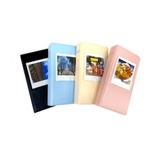 馬卡龍矩形相冊 4入, 16張, 奶油泡芙, 粉色, 藍色, 黑色