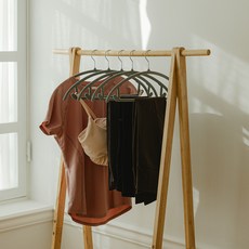 LIVING SOOP 防滑無痕天鵝絨衣架, 灰色, 20個