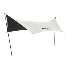 BLACK DOG 黑狗 戶外露營遮光遮陽天幕 BD025, 象牙白, 6人用