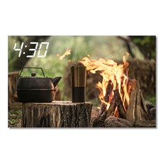 홈마인 LED 캔버스 프린팅 액자 시계 캠핑, 800-HM-CAMPING-12