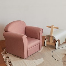 chichipapa 幼兒Pino布質嬰兒沙發, 粉紅色