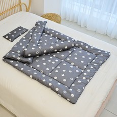 아띠블랑 유아용 코튼 침구 3종세트, 그레이솔루나