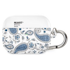 NUART AirPods Pro 圖案B 設計硬殼, 白色佩斯利