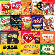 人氣綜合餅乾 B4款, 16種零食餅乾, 1組