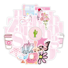 Woongming Store 筆記型電腦裝飾可愛感性貼紙 50p 套組, 1套, 類型 13