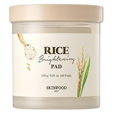 SKINFOOD 米糠煥采亮白棉片, 60片, 1罐