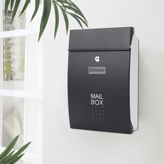Darumi現代壁掛式郵筒信箱, 01黑色