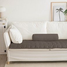 엘레나하임 에브리데이 원통 쿠션커버 + 솜 세트, 초코