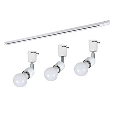 원하 레일 1m + LED 자유봉 3구 볼구 숏타입 주광색 세트, 화이트, 1개
