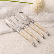 LA CARTUJA Ancla Laguiole 奶油刀 果醬刀 抹刀, 象牙白, 4個