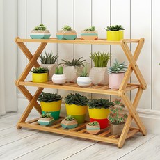 Enasukoji 盆栽陽台多肉架子 TC007, 單色, 3段