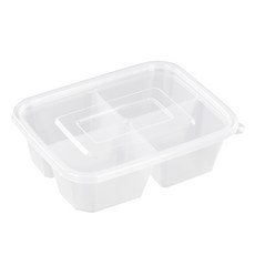 透明4格密封盒 1.2L 900ml, 1入, 50個