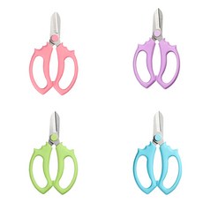 Uwadam花卉剪刀 4種組 綠色 藍色 紫色 粉色 10.2*17.5cm, 1組