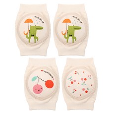 Yomilock 孩童造型印花護膝, 鱷魚款+櫻桃款, 2副