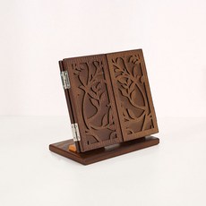 세뇨르킴 접이식 탁상용 목조 화장거울, 월넛